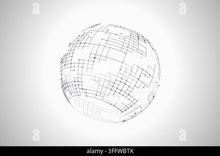 Tech Globe vector background with minimal abstract composition for microstock and commercial design projects. Stock Vector
