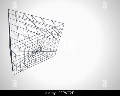 Wire Pyramid vector background with clean editable vector shapes for microstock and commercial design projects. Stock Vector