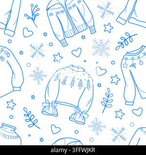 Winter sweater seamless pattern Stock Vector