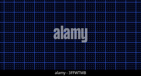 Futuristic tech HUD grid and digital blueprint style. Dark blue background with light virtual lines, radar and data interface. Vector for sci fi games Stock Vector