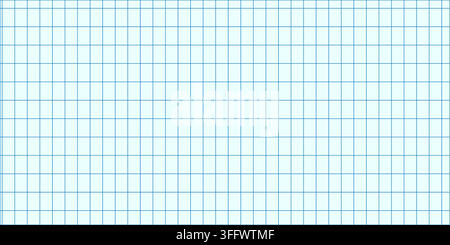 Blue notebook page with blueprint black graph seamless pattern. Thin square grid structure. Paper background for architectural plans and technical dra Stock Vector