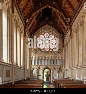St Marys church, Itchen Stoke, Alresford, Hampshire,  The gothic revival architecture designed by Henry Conybeare in 1866. Stock Photo