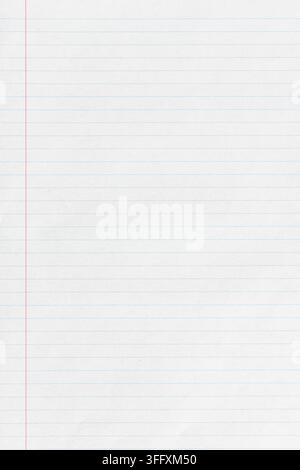 blank lined notebook page. Template Mockup Stock Photo