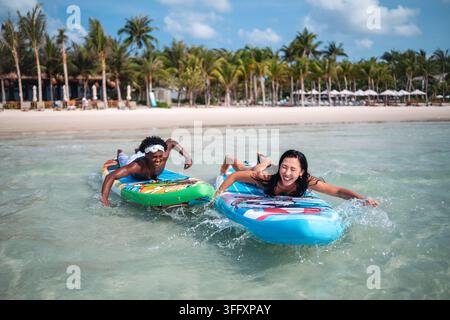 Couple enjoying travel, creating unforgettable memories through their passion for travel photography Stock Photo