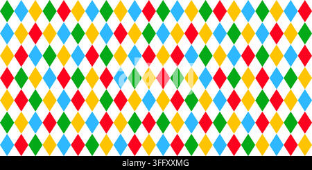 Vintage circus diamond pattern with festive circus flair vector illustration background. Stock Vector