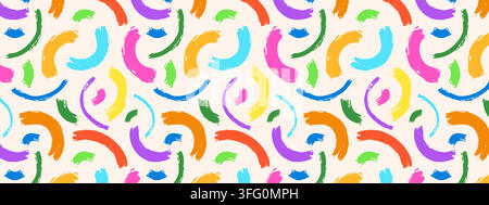 Brush arch seamless pattern, great for wall art or a poster print. Stock Vector