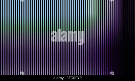 Modern abstract digital texture of fluted glass bars with neon illumination for technology wallpaper Stock Photo
