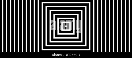 Abstract art background with nested square lines. Stock Vector