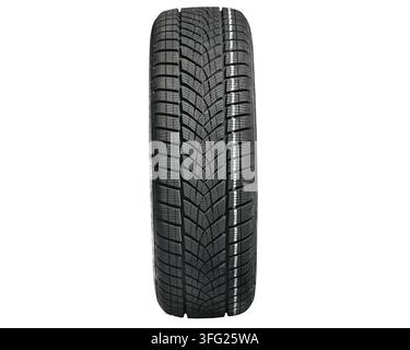 Car tire with alurim on free On isolated transparent white background. Stock Photo