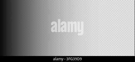 Vertical fade from black to transparent. Gradient shadow effect creating overlay for modern minimalist compositions and layers Stock Vector