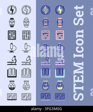 Innovative Ideas: STEM Icon Set Stock Vector