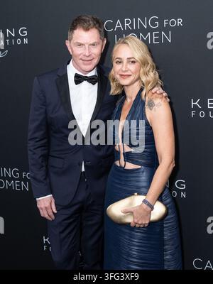 Bobby Flay and Brooke Williamson attend at The Pool, Seagram Building ...