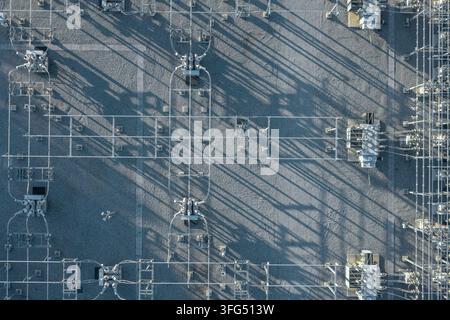 Electrical Substation  for Data Center Used by Large Technology Stock Photo