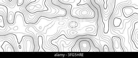 Topography line mountain for contour map pattern and texture topographic vector. Background wood abstract for ocean relief cartography and topo land t Stock Vector