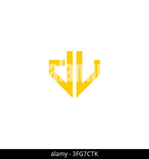 Initial Letter DV Logo Design. DV Icon vector Stock Vector