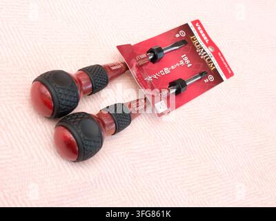 VESSEL Screwdrivers 220-2PS-PRE Ball-Grip. Stock Photo