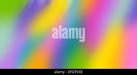 Abstract bright background with blurred rainbow gradient lines and watercolor texture. Vibrant design for banner, web cover, and print. Stock Photo