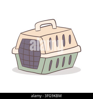 Vector illustration of a cat carrier Stock Vector