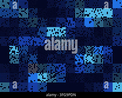 Creative fintech block grid artwork designed for wallpapers, digital campaigns, and printable graphic layouts. Stock Vector