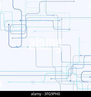 Decorative circuit line dots illustration for digital advertising, creative layouts, and modern visual branding. Stock Vector