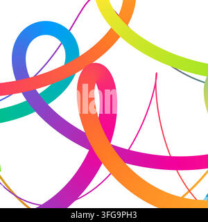 Bright Gradient Zigzag Bands vector background with balanced copy space for microstock and commercial design projects. Stock Vector