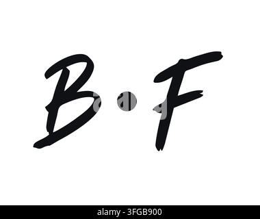 Modern Monogram BF Letter Logo Design For Professional Minimalist Branding Stock Vector
