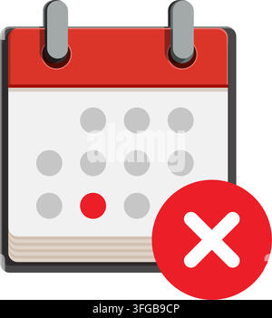 Events cancelled icon concept stock illustration Stock Vector