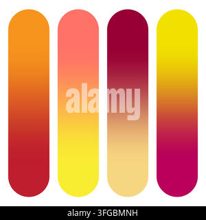 Abstract colorful gradient vertical bar palette vector shape Stock Vector