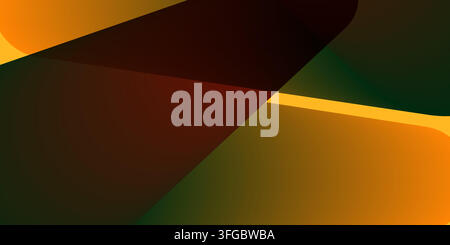 Abstract gradient illustration featuring smooth diagonal color fields transitioning from deep red to orange, amber and warm yellow against a clean bla Stock Vector