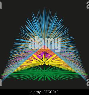 Laser beam light vector shape features colorful bright ray. It represents creative flash explosion. eps 10 Stock Vector