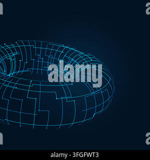 Wire Torus vector background with versatile graphic elements for microstock and commercial design projects. Stock Vector