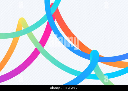 Decorative bright gradient zigzag bands illustration for editorial graphics, creative layouts, and modern visual branding. Stock Vector
