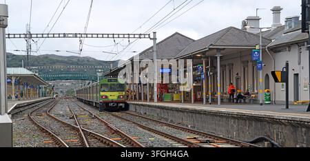 DART electric train 8112 at Bray Daly station, County Wicklow, Ireland. Stock Photo