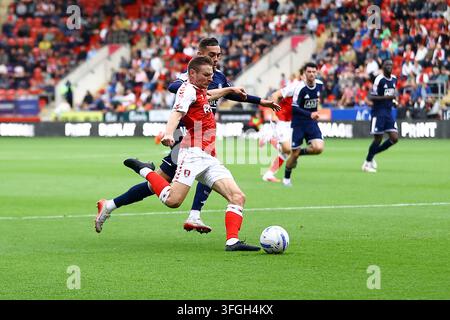Salford City #24 Taylor Allen prepares to take a throw in during the ...