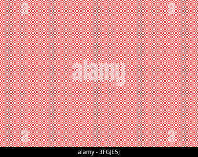 Red and white seamless optical geometric pattern background Stock Vector