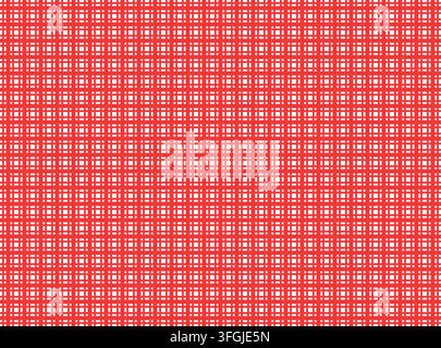 Red and white seamless tartan plaid pattern background Stock Vector