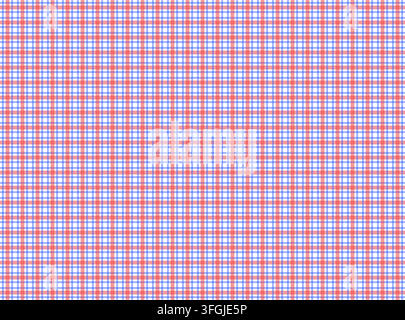 Pastel coral and light blue seamless tartan plaid pattern background Stock Vector