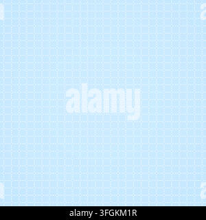 Seamless light blue graph paper grid background with dashed lines, square notebook texture for mathematics, education, architecture, engineering and Stock Vector