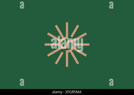 Minimalist Letter S Sunburst Monoline Logo Icon for Modern Solar Energy Branding Stock Vector
