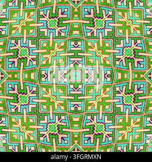 Seamless kaleidoscope or endless pattern for ceramic tile, wallpaper, linoleum, textile, web page background used. Repeating geometric from striped el Stock Photo