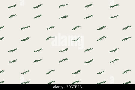 Seamless botanical repeat based on leaf vine pattern, rendered as a clean vector surface design with balanced spacing, repeat accuracy, and practical Stock Vector