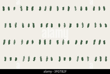 Seamless botanical repeat based on herb sprig pattern, rendered as a clean vector surface design with balanced spacing, repeat accuracy, and practical Stock Vector