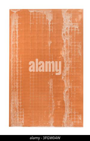 Ceramic tile dirty back side isolated on white background Stock Photo