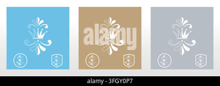 . Heraldic sign, logo, design element, decoration. Graphic vector pattern Stock Vector