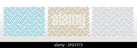 Set of abstract geometric patterns. Seamless vector backgrounds. Colored ornaments Graphic modern patterns Simple lattice graphic design Stock Vector