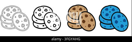Revised rubber stamp icons in green and red colors with stars for document verification and business updates Stock Vector