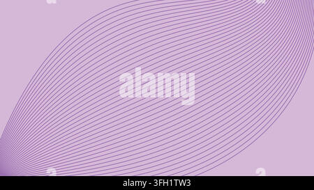 Soft purple lavender flowing curved lines abstract wave seamless pattern vector illustration background graphic design Stock Vector