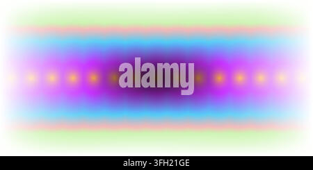 A vibrant abstract background featuring horizontal bands of soft, blurred colors ranging from green and blue to purple and warm yellow highlights. Stock Vector