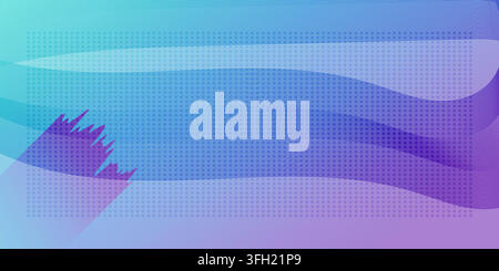 An abstract digital background featuring flowing, parallel blue and purple lines with a subtle halftone dot overlay on a gradient backdrop. Stock Vector