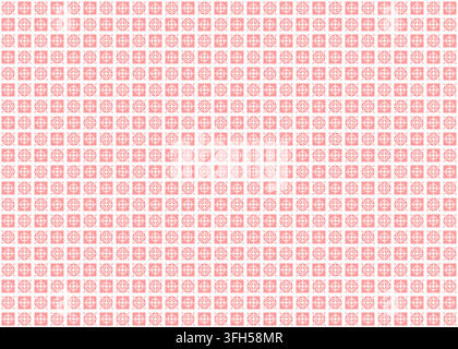 Pink monochrome seamless geometric mosaic tile pattern Stock Vector